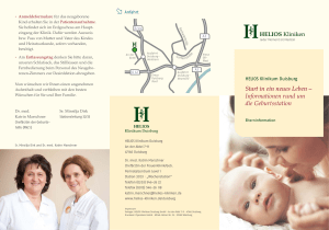 Start in ein neues Leben &ndash; Informationen rund um die Geburtsstation