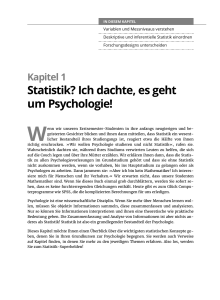 Kapitel 1 Statistik? Ich dachte, es geht um Psychologie! - Wiley-VCH