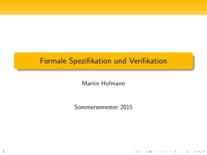 Formale Spezifikation und Verifikation