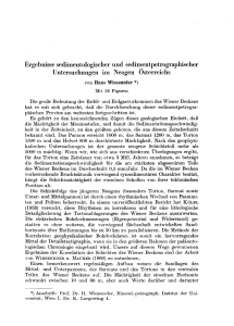 Ergebnisse sedimentologischer und sedimentpetrographischer