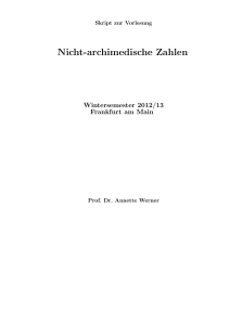 Nicht-archimedische Zahlen