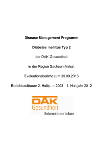 Disease Management Programm Diabetes - DAK