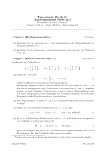 Theoretische Physik III - Quantenmechanik (SoSe 2015) -