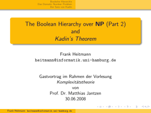 The Boolean Hierarchy over NP (Part 2) and Kadin`s