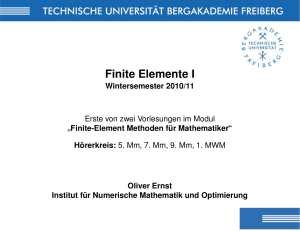 Finite Elemente I - TU Bergakademie Freiberg