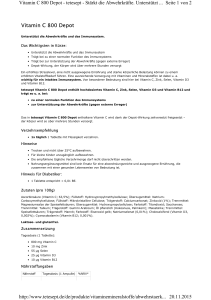 Vitamin C 800 Depot Seite 1 von 2 Vitamin C 800 Depot