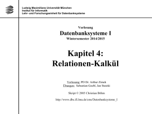 DBS I - Kapitel 4: Relationen