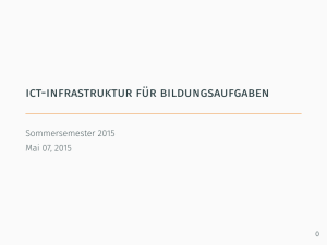 ICT-Infrastruktur für Bildungsaufgaben