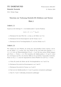 Blatt 1 - Fakultät Statistik (TU Dortmund)