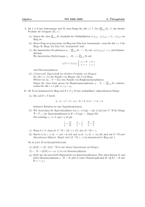 Algebra WS 2008/2009 2. Übungsblatt 9. Sei I = ∅ eine Indexmenge