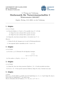 Mathematik für Naturwissenschaftler I - num.uni