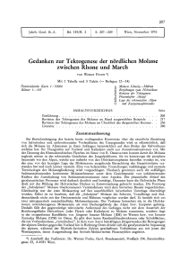 Gedanken zur Tektogenese der nördlichen Molasse zwischen