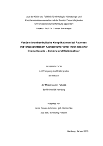 Venöse thrombembolische Komplikationen bei Patienten mit