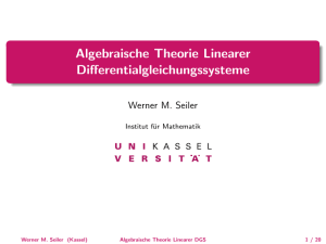 Algebraische Theorie Linearer