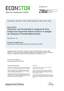 Wachstum und Produktivität im Gegenwind