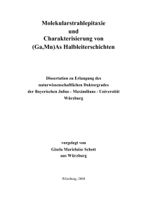 Molekularstrahlepitaxie und Charakterisierung von