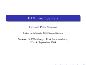 HTML und CSS Kurs - Christoph Neumann (privat)