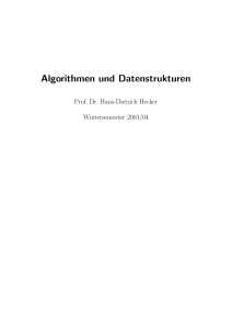 Algorithmen und Datenstrukturen