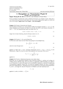2. ¨Ubungsblatt zur Theoretischen Physik IV