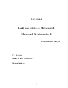 Vorlesung Logik und Diskrete Mathematik