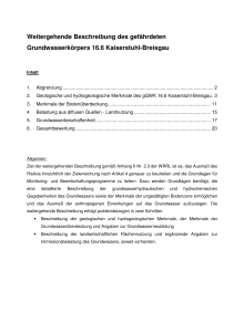 Weitergehende Beschreibung des gefährdeten