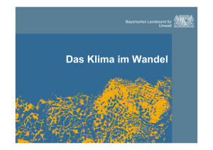 Das Klima im Wandel - Klimaprojekt ESPACE