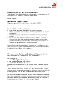 Familiengerechte Jobs statt jobgerechte Familien!