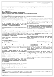 Wesentliche Anlegerinformationen Ecofin Index Aktien