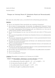 Ubungen zur Vorlesung Theorie IV (Statistische - staff.uni