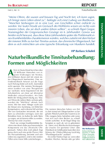Naturheilkundliche tinnitusbehandlung: Formen