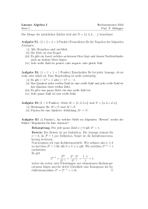 Lineare Algebra I Herbstsemester 2016 Serie 1 Prof. P. Habegger