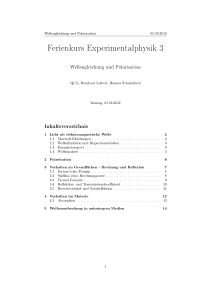 Ferienkurs Experimentalphysik 3