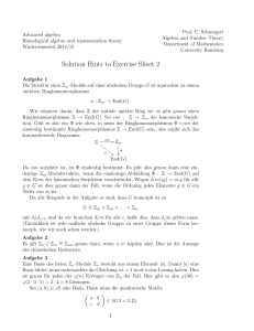 Solution Hints to Exercise Sheet 2 - math.uni
