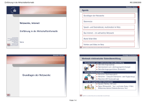 Netzwerke, Internet korr.PRZ - Lehrstuhl Wirtschaftsinformatik