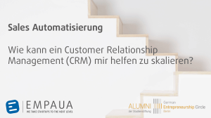 Sales Automatisierung Wie kann ein Customer Relationship