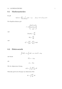 0.1 Mathematisches 0.2 Elektrostatik