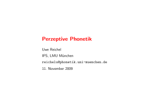 Perzeptive Phonetik