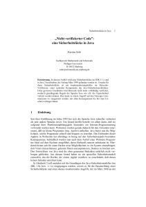 eine Sicherheitslücke in Java - informatik.uni