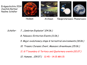 8. Paleozoic Extinction Events (11.06.)