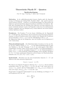 Theoretische Physik IV – Quanten