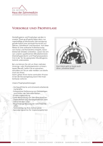 Vorsorge und Prophylaxe zum