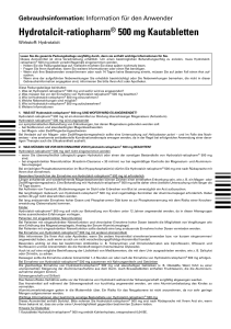 Hydrotalcit-ratiopharm® 500 mg Kautabletten