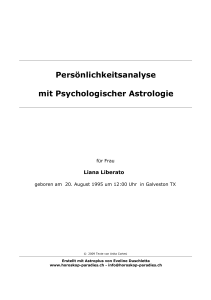 Persönlichkeitsanalyse mit Psychologischer Astrologie
