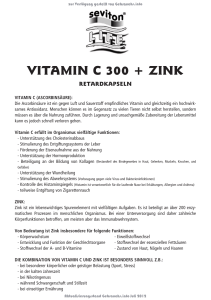 vitamin c 300 + zink - Shop