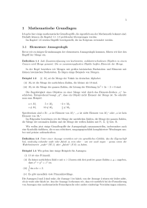 1 Mathematische Grundlagen