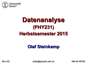 Datenanalyse - physik.uzh.ch