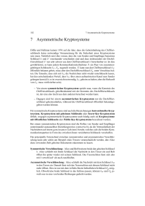 7 Asymmetrische Kryptosysteme