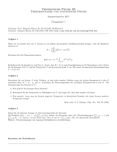 Theoretische Physik 4B Thermodynamik und statistische Physik