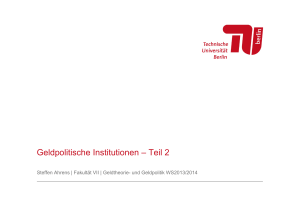 Geldpolitische Institutionen – Teil 2 - macroeconomics.tu