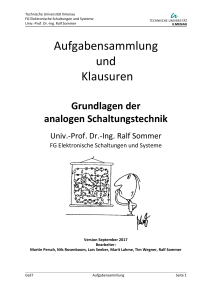 Aufgabensammlung und Klausuren